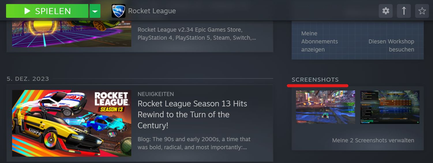 steam screenshots block